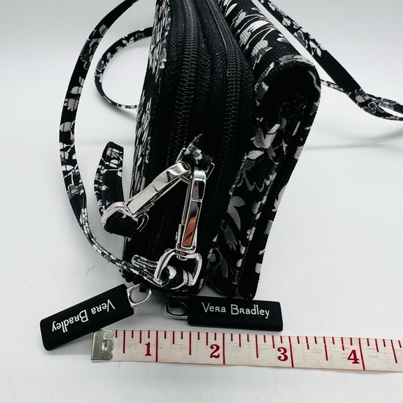 Vera Bradley Floral Black and White Women's Crossbody or wristlet Bag NWOT - Picture 6 of 16